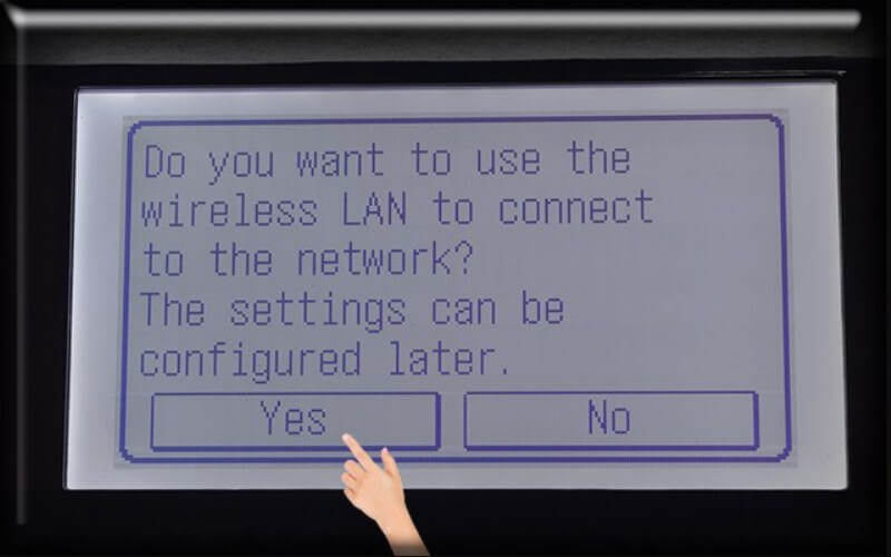 cách kết nối máy in với wifi chon yes