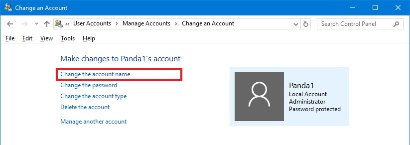 Cách thay đổi tên đăng nhập Windows 10 bằng tài khoản cục bộ